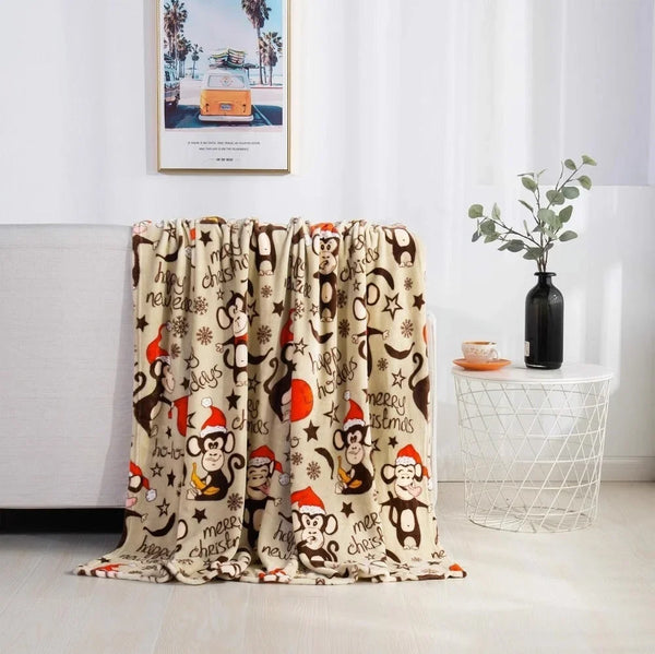 Couverture polaire de Noël pour enfant – motifs dessin animé