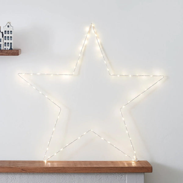 Étoile lumineuse de fenêtre 60 cm – micro-LED et minuterie