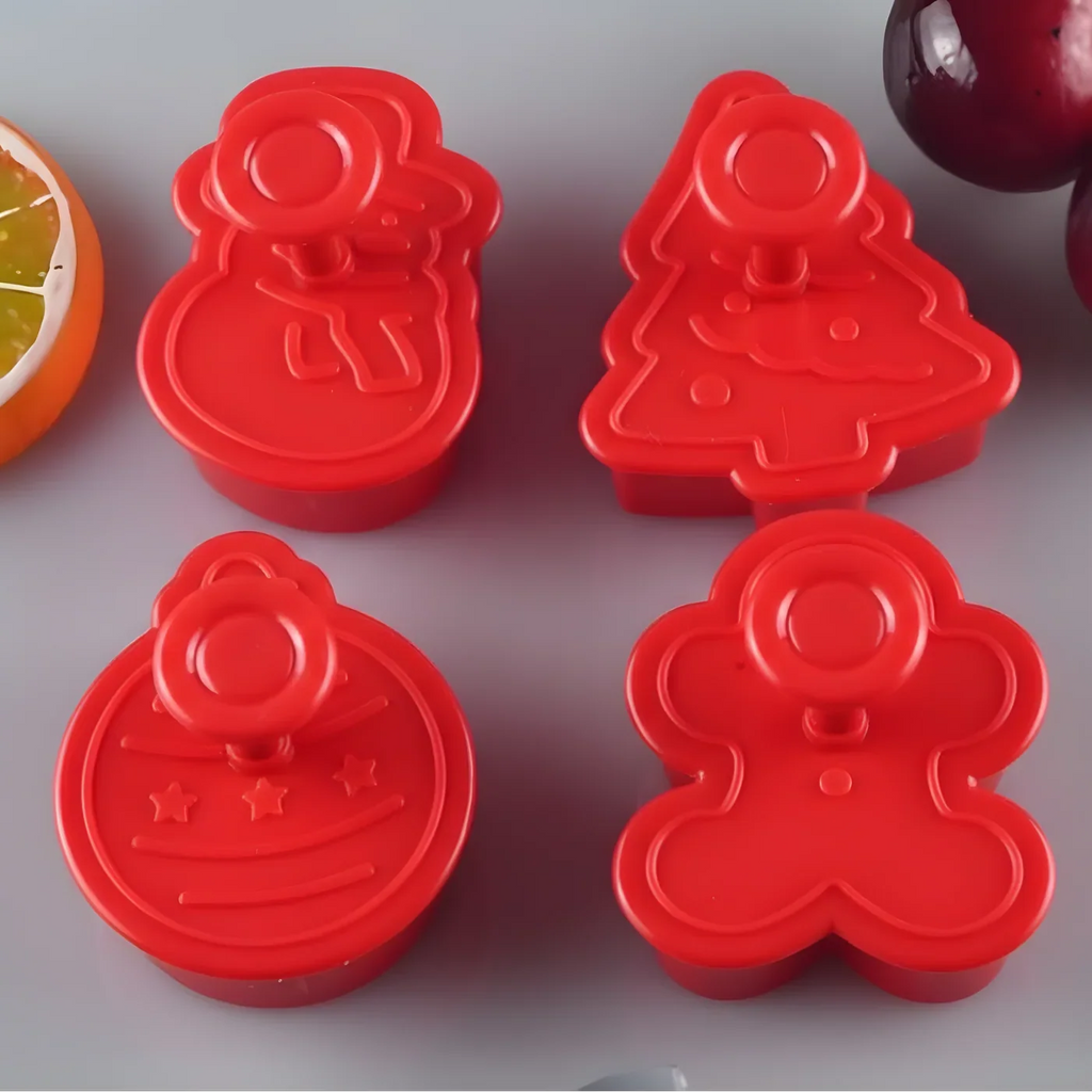 Emporte-pièces 3D de Noël – lot de 4 pour biscuits