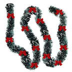 Guirlande de Noël en lamelles rouges – avec nœuds