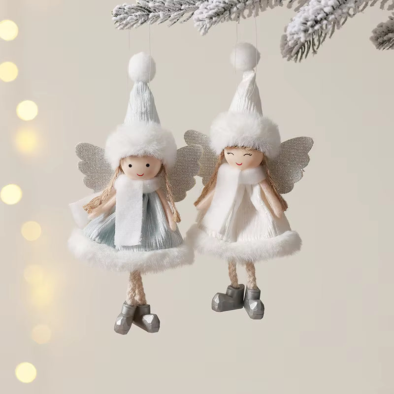 Ange en peluche à suspendre – ornement de Noël 15 à 20 cm