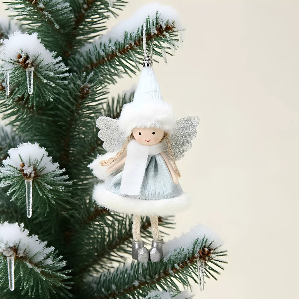 Ange en peluche à suspendre – ornement de Noël 15 à 20 cm