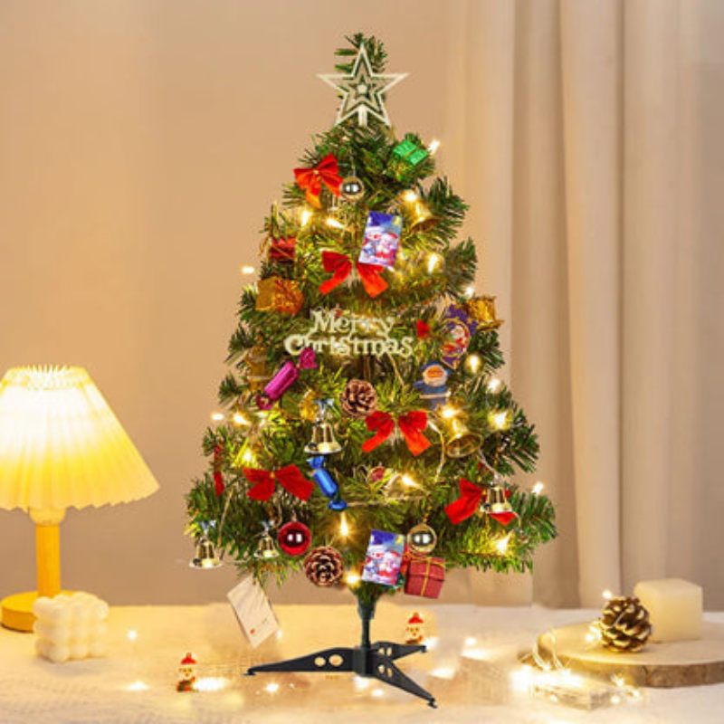Mini sapin de Noël lumineux décoré – 50 ou 60 cm