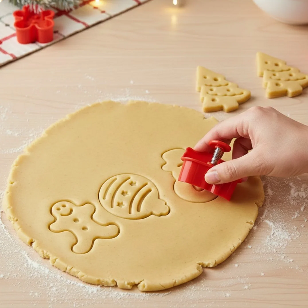 Emporte-pièces 3D de Noël – lot de 4 pour biscuits