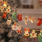 Guirlande lumineuse à piles – motifs de Noël