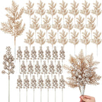 Picks pailletés baies et branches – lot de 10