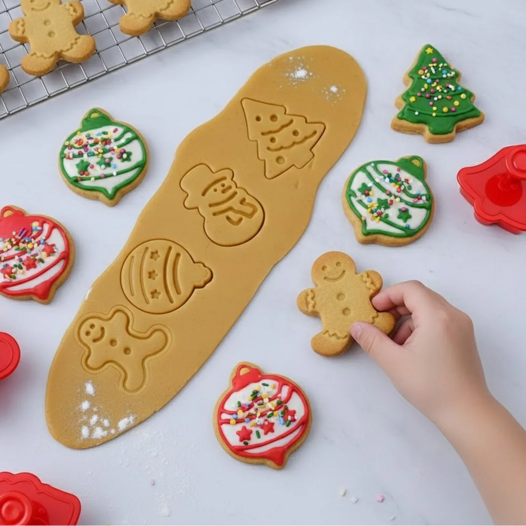 Emporte-pièces 3D de Noël – lot de 4 pour biscuits