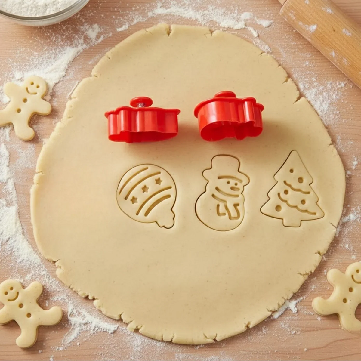 Emporte-pièces 3D de Noël – lot de 4 pour biscuits