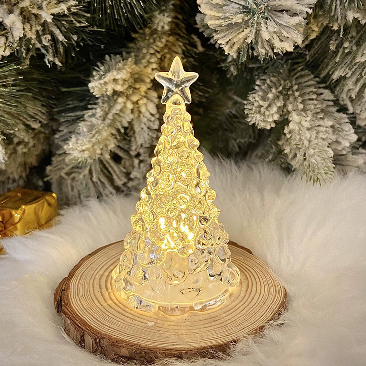 Mini sapin LED lumineux – veilleuse de Noël 10,5 cm