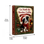 Calendrier de l'Avent border collie – 24 pendentifs acrylique