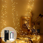 Guirlande LED cluster sur fil argenté – Intérieur et extérieur