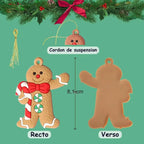 Ornements pain d'épices pour sapin – lot de 12