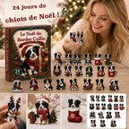 Calendrier de l'Avent border collie – 24 pendentifs acrylique
