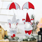 Père Noël parachutiste en peluche – suspension de sapin