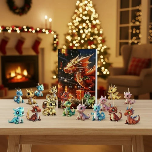 Calendrier de l'Avent Dragons – 24 pendentifs colorés
