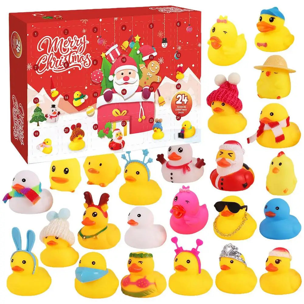 Calendrier de l'Avent canards en caoutchouc – 24 modèles