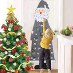 Calendrier de l'Avent en feutre Père Noël – 24 poches murales