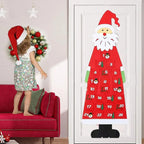 Calendrier de l'Avent en feutre Père Noël – 24 poches murales