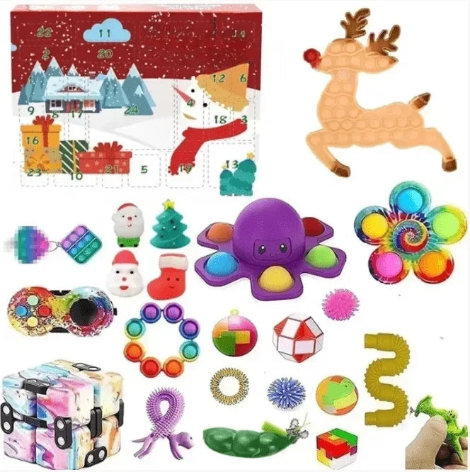 Calendrier de l'Avent enfant – jouets sensoriels anti-stress