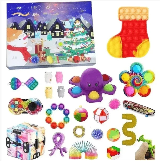 Calendrier de l'Avent enfant – jouets sensoriels anti-stress