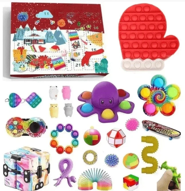 Calendrier de l'Avent enfant – jouets sensoriels anti-stress