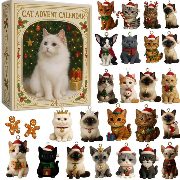 Calendrier de l'Avent Chats 2026 – 24 ornements chatons