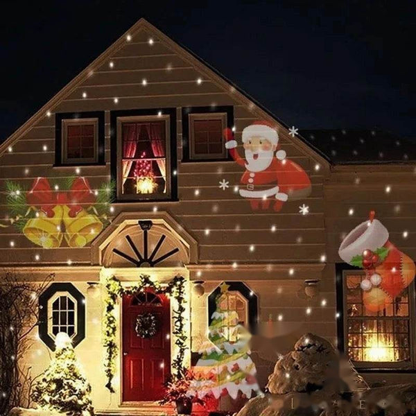 Projecteur sapin de Noël – Motifs étoiles et flocons