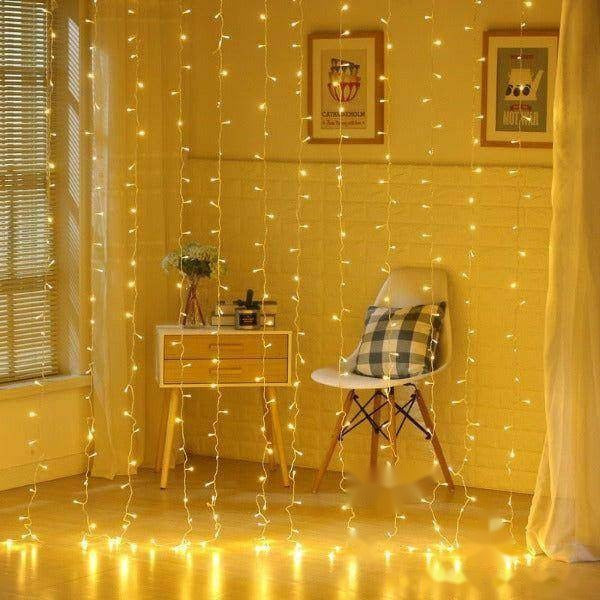 Rideau lumineux LED – Guirlande pour fenêtre et façade