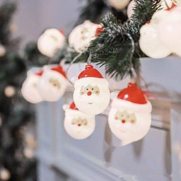 Guirlande lumineuse Père Noël – 20 LED à piles