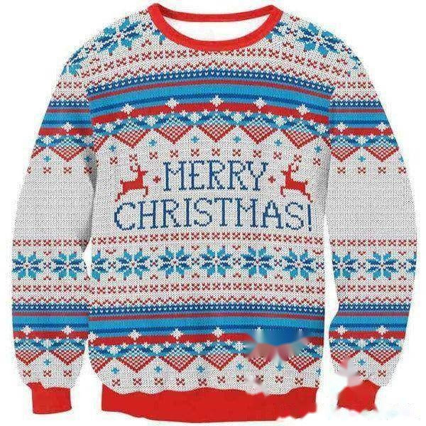 Pull de Noël moche vintage – Imprimé rétro unisexe