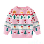 Pull de Noël enfant bleu ou rose – Tenue de fête