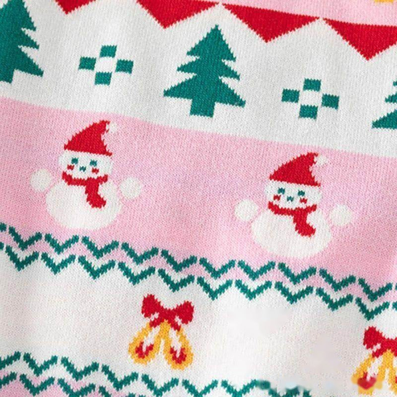 Pull de Noël enfant bleu ou rose – Tenue de fête