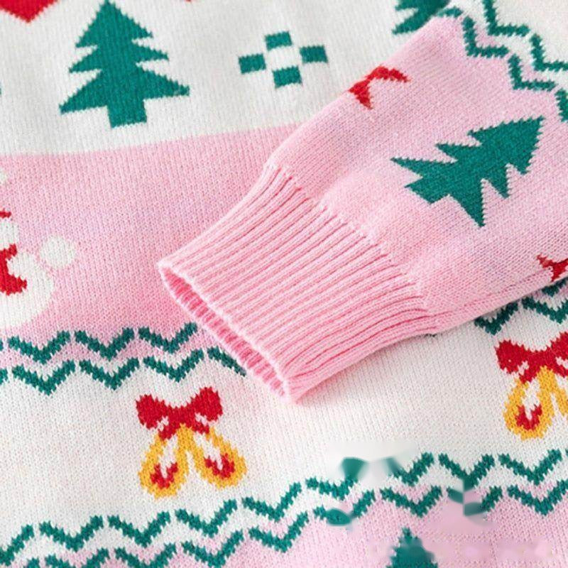 Pull de Noël enfant bleu ou rose – Tenue de fête