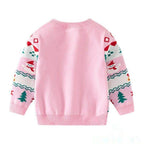 Pull de Noël enfant bleu ou rose – Tenue de fête