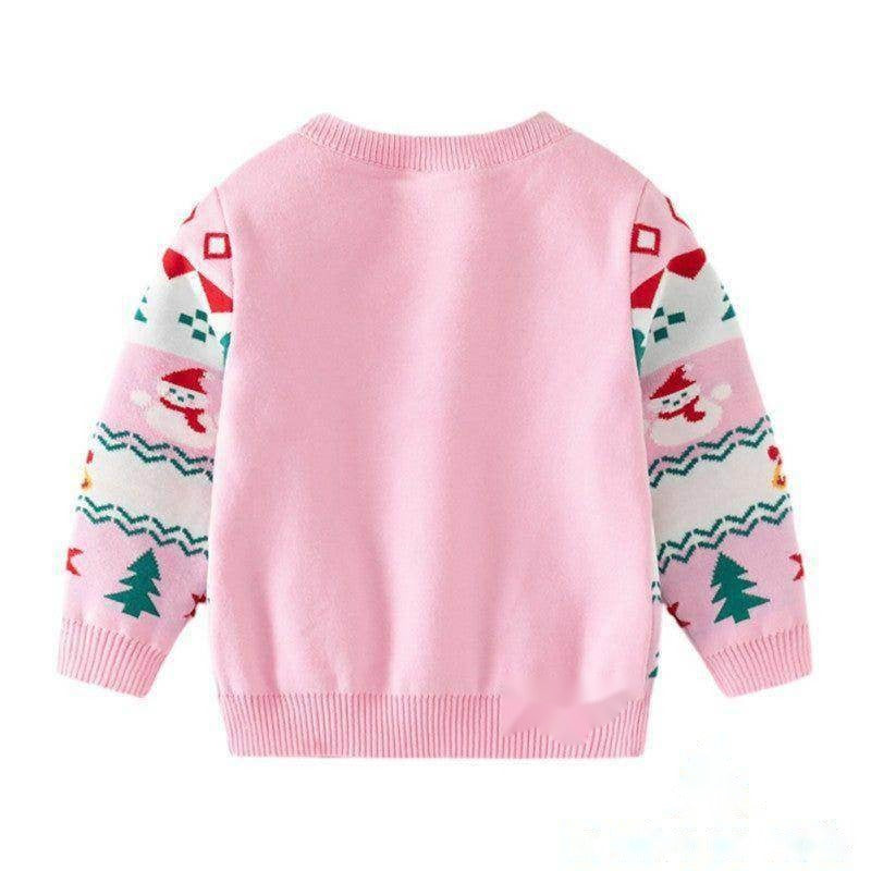 Pull de Noël enfant bleu ou rose – Tenue de fête