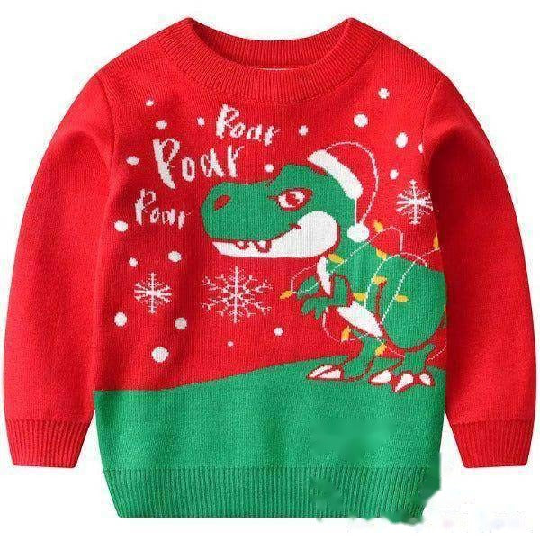 Pull de Noël dinosaure enfant – Festif et rigolo