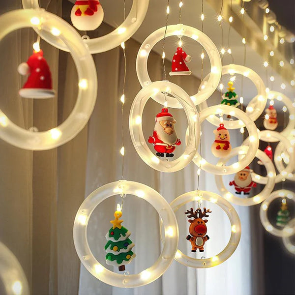 Guirlande lumineuse de fenêtre – figurines de Noël LED
