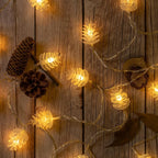 Lampe pomme de pin LED – 8 modes d'éclairage, sur piles