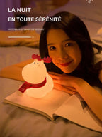 Veilleuse renne pour enfant – silicone, LED rechargeable USB