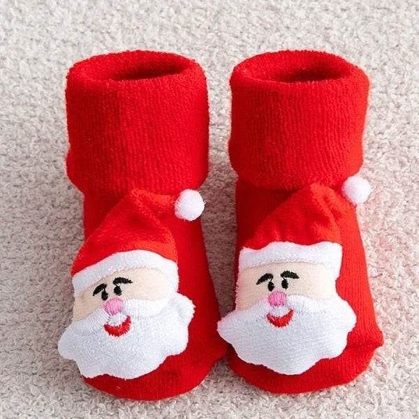 Chaussettes de Noël pour enfant – coton doux, motifs festifs