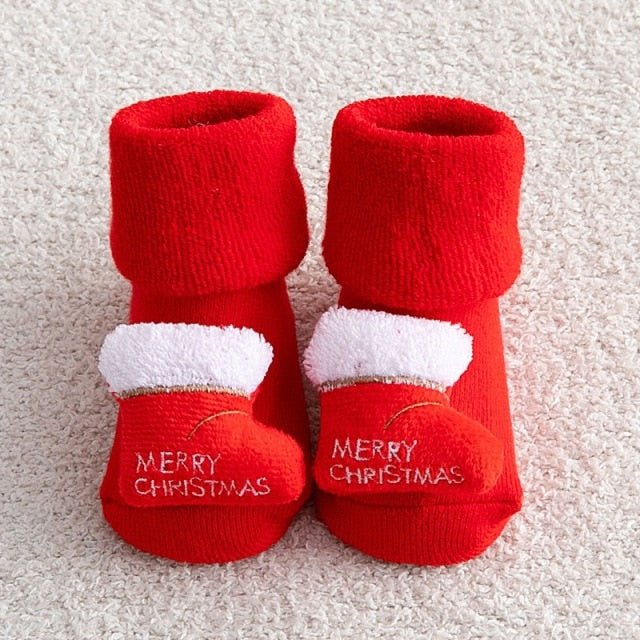 Chaussettes de Noël pour enfant – coton doux, motifs festifs