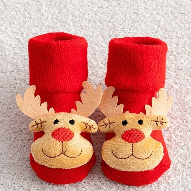 Chaussettes de Noël pour enfant – coton doux, motifs festifs