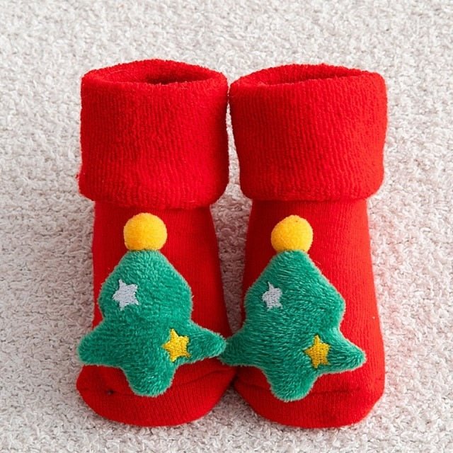 Chaussettes de Noël pour enfant – coton doux, motifs festifs