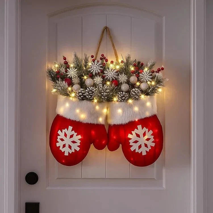 Moufle lumineuse décorative – 120 LED blanc chaud et minuteur
