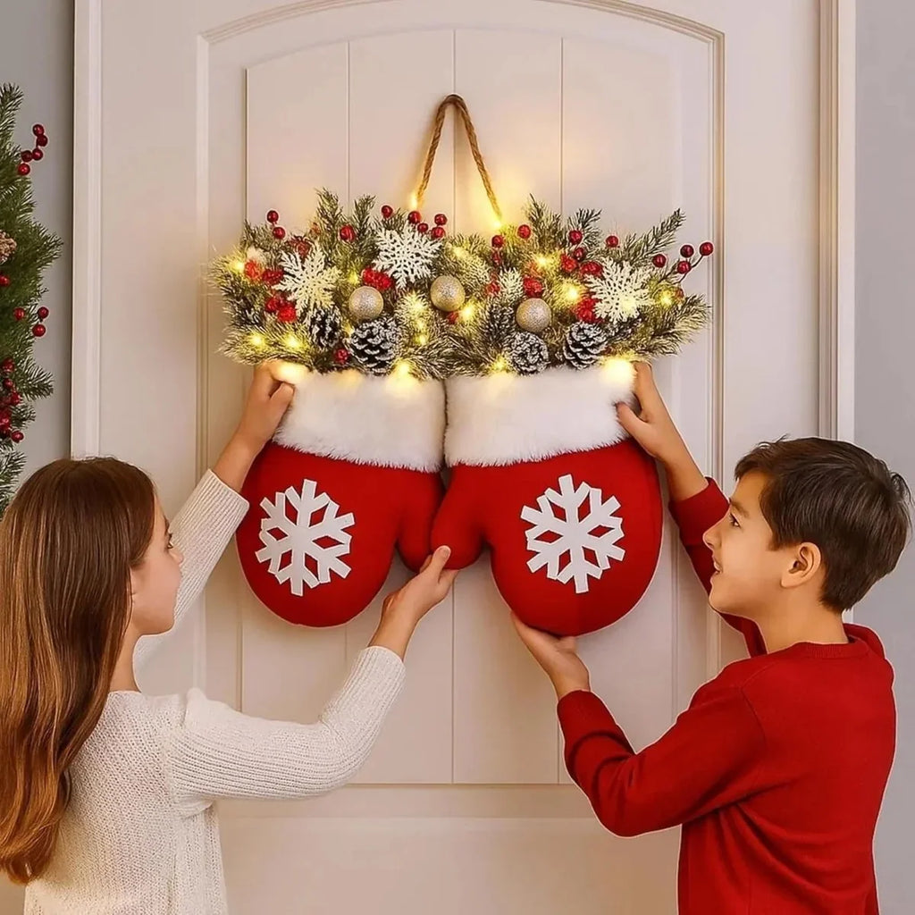 Moufle lumineuse décorative – 120 LED blanc chaud et minuteur