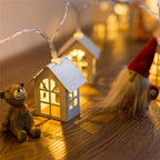 Guirlande lumineuse maisonnettes en bois – LED blanc chaud