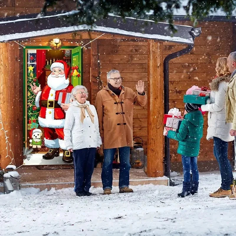 Housse de porte de Noël – décor imprimé 90 x 200 cm