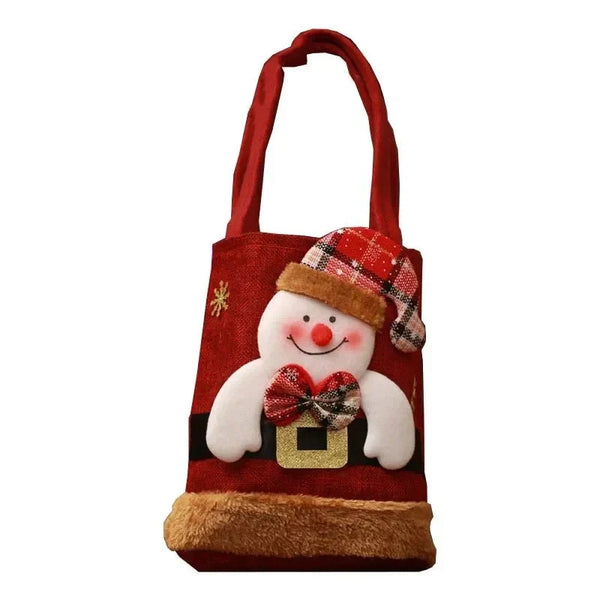 Pochettes cadeaux de Noël en lin – lot de 5 à 30