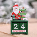 Calendrier de l'Avent mini en bois – compte à rebours 14 × 7 cm