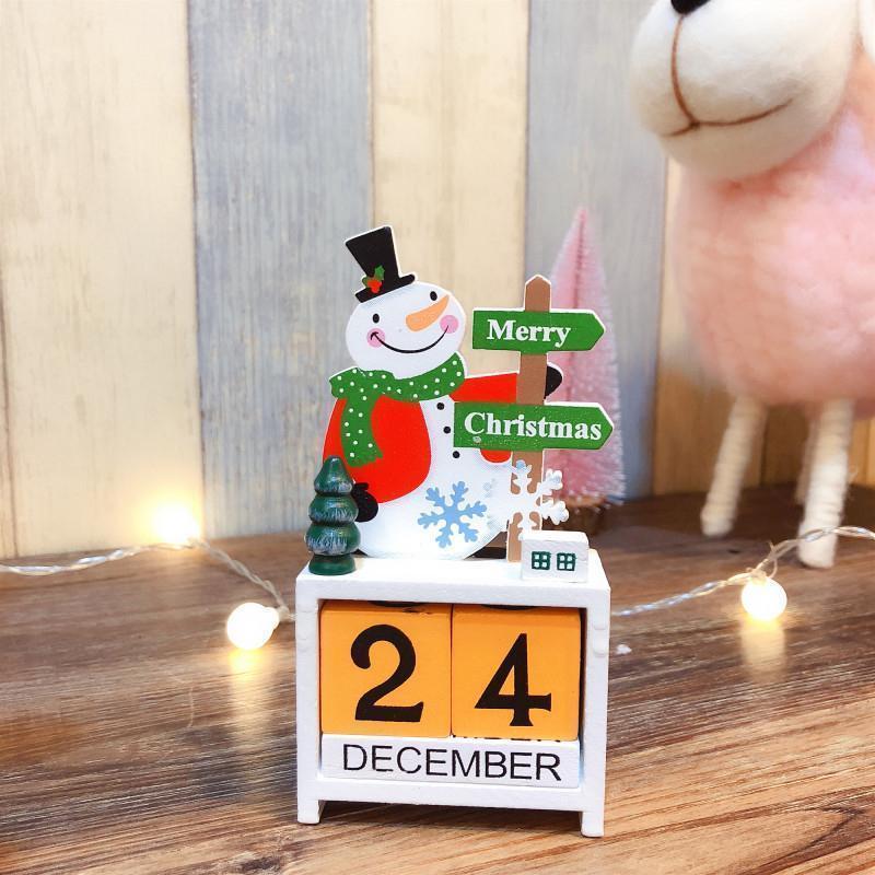 Calendrier de l'Avent mini en bois – compte à rebours 14 × 7 cm